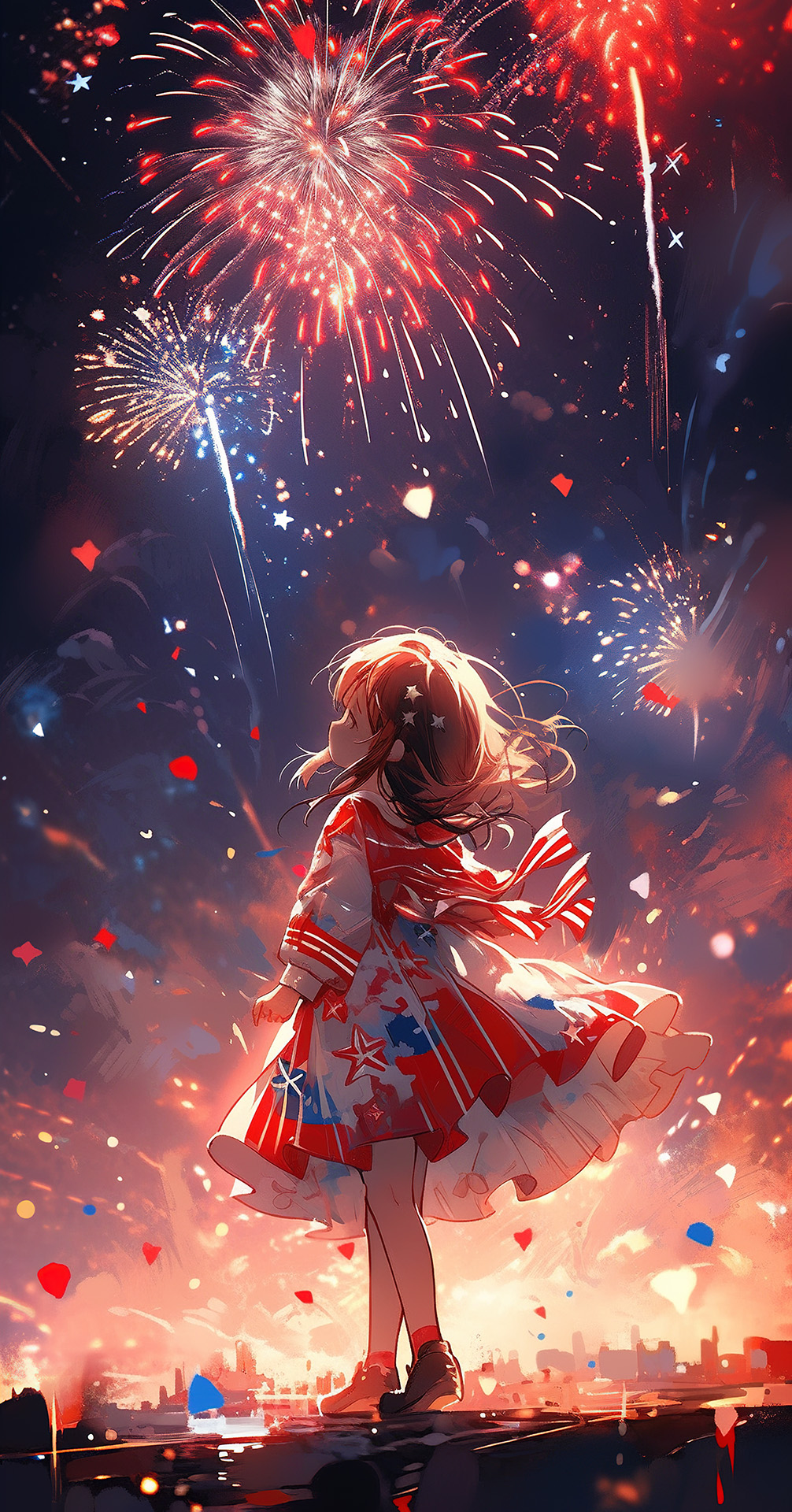 Stars, Stripes, and Wonder: A Young Girl's Celebration