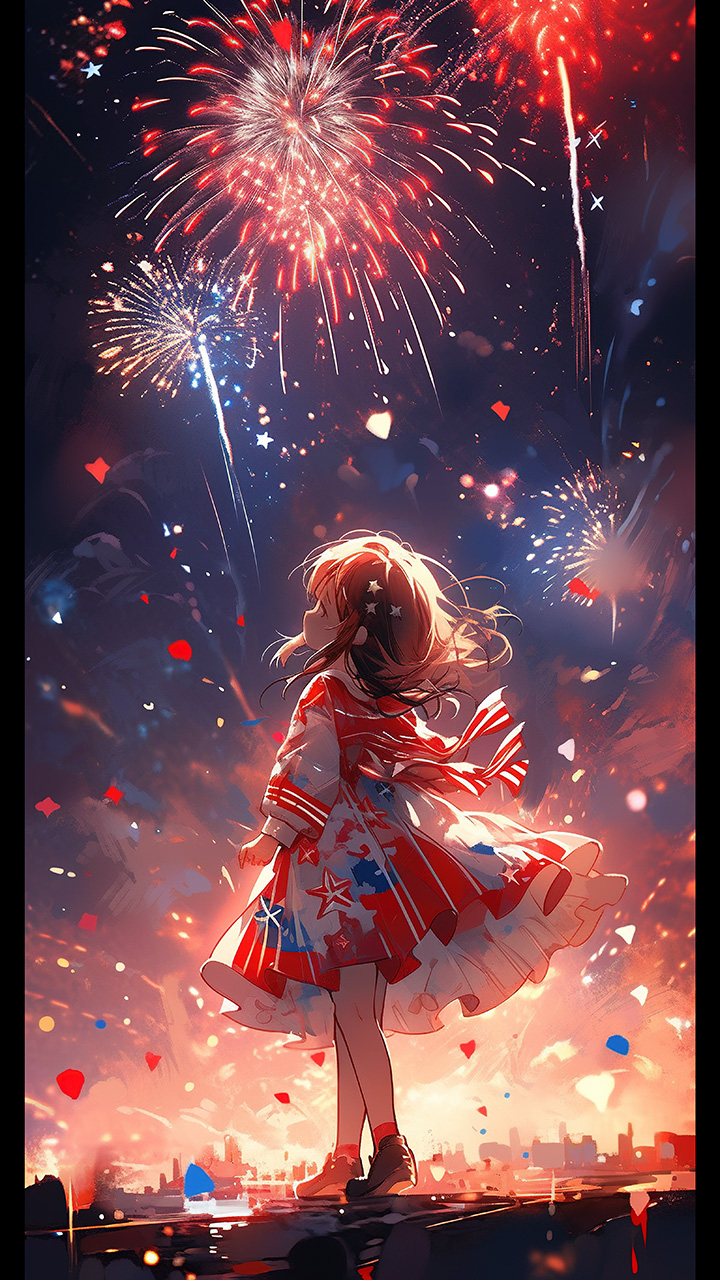 Stars, Stripes, and Wonder: A Young Girl's Celebration